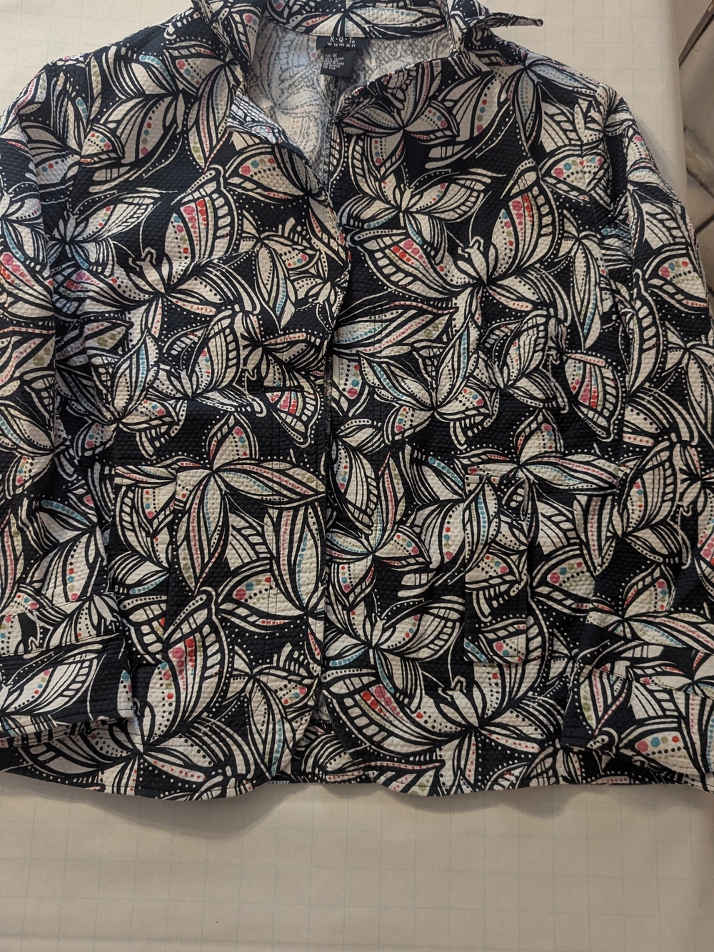 Croft & Barrow Black Floral Print Women’s Skirt
